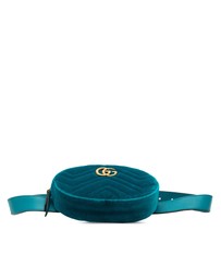 Pre-Loved by Azura Reborn - Pre-Loved GG Marmont Velvet Matelasse Belt Bag