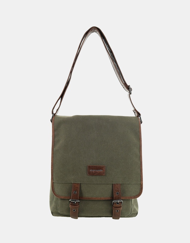 Pierre Cardin - Pierre Cardin Canvas Buckle Satchel