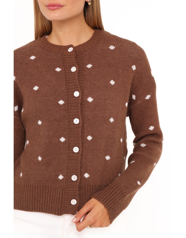 Petal & Pup - Karia Polka Dot Cardigan - Brown