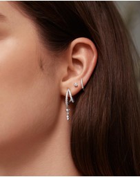 Ania Haie - Ania Haie Silver Star Drop Stud Earrings