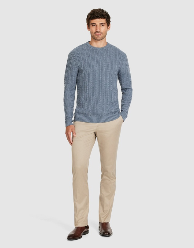 Tarocash - Rupert Wool Textured Crew Knit