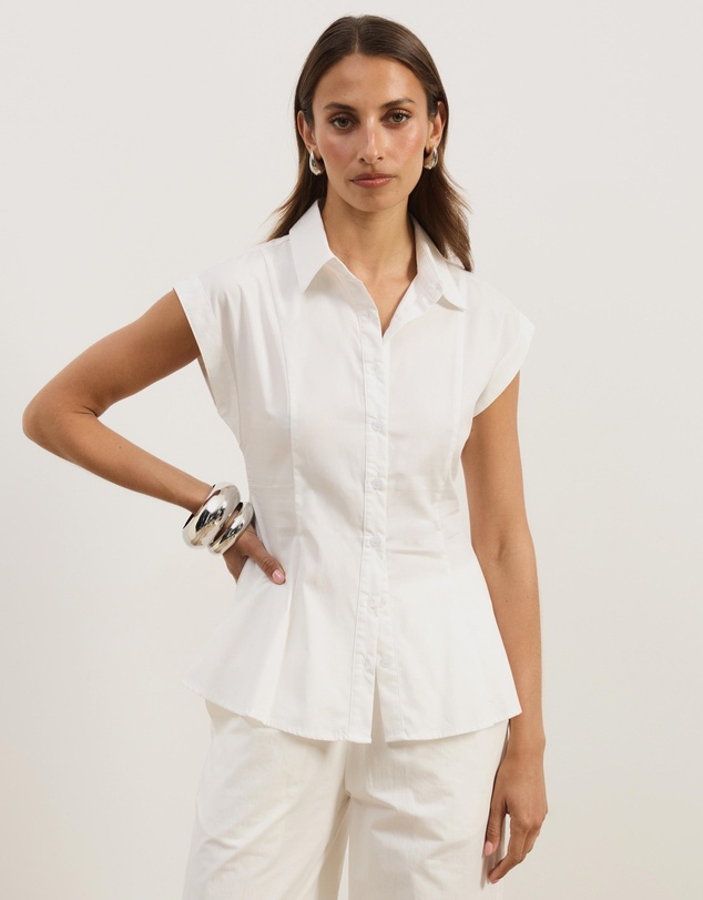Atmos&Here - Ilyra Cap Sleeve Shirt
