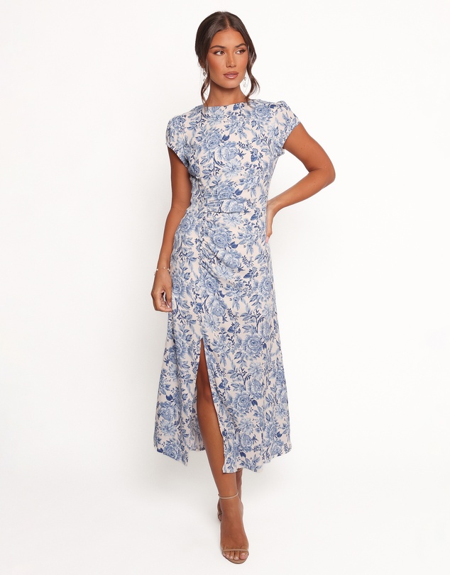 Petal & Pup - Lisbeth Midi Dress - Blue Floral