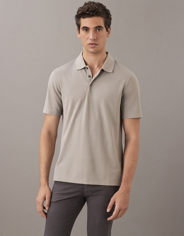 Calvin Klein - Tonal Stripe Jacquard Polo Shirt