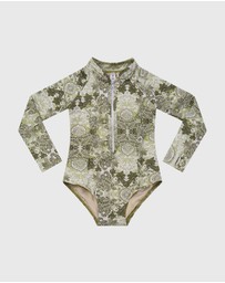 Aqua Blu Kids - Tapestry Long Sleeve One Piece - Kids