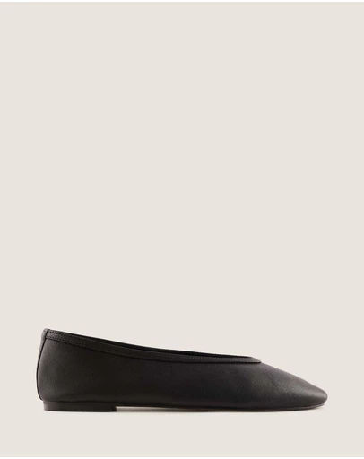 Shelly Shen - Salem Ballet Flats Black Leather