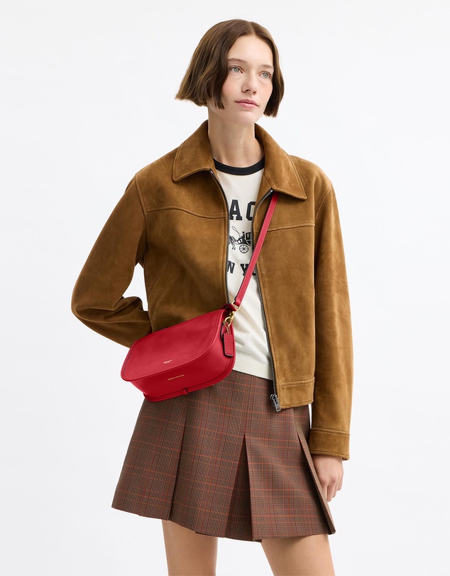 Coach - Natural Grain Leather Waverly Bag