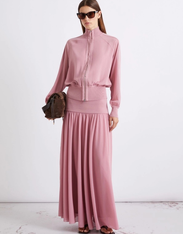 Marella - Blush Zip-Up Blouse