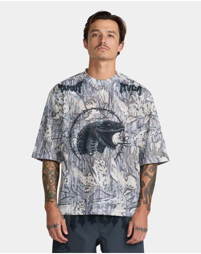 RVCA - Mens Tapout Mesh Jersey T-Shirt