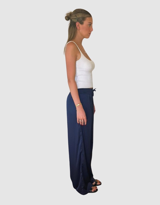 SILK MAGNOLIA - Silk Satin Pants