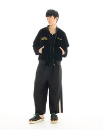 THE TALES - Tokyo Dragon Embroidered Velvet Bomber Jacket