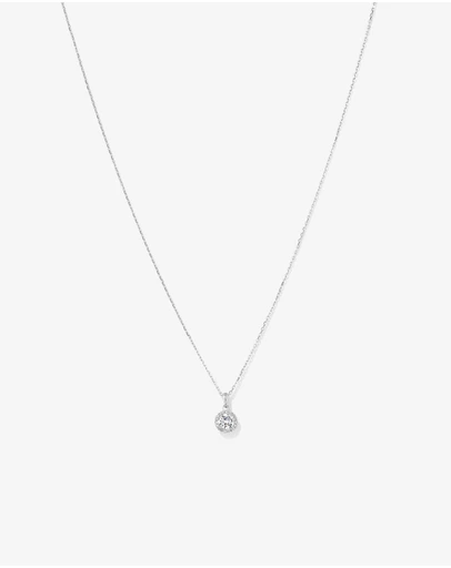 Michael Hill - Round Brilliant Cubic Zirconia Halo Pendant Necklace in Sterling Silver