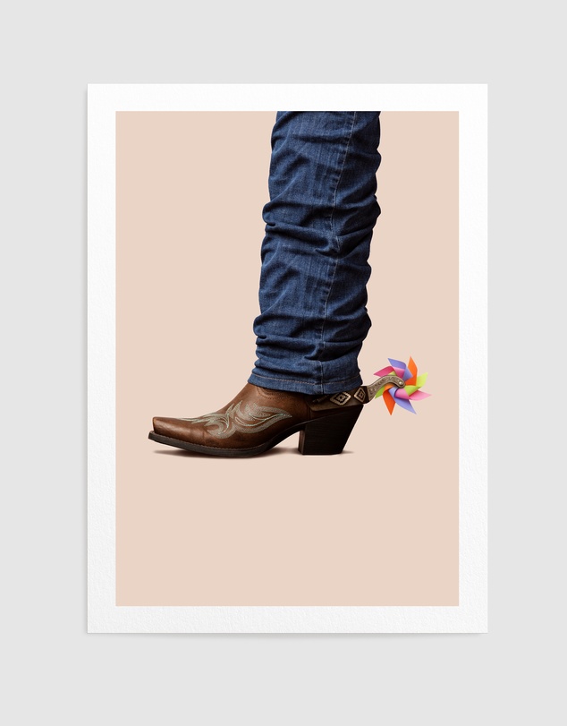 Olive et Oriel - Not Serious Cowboy by Artem Pozdniakov Art Print