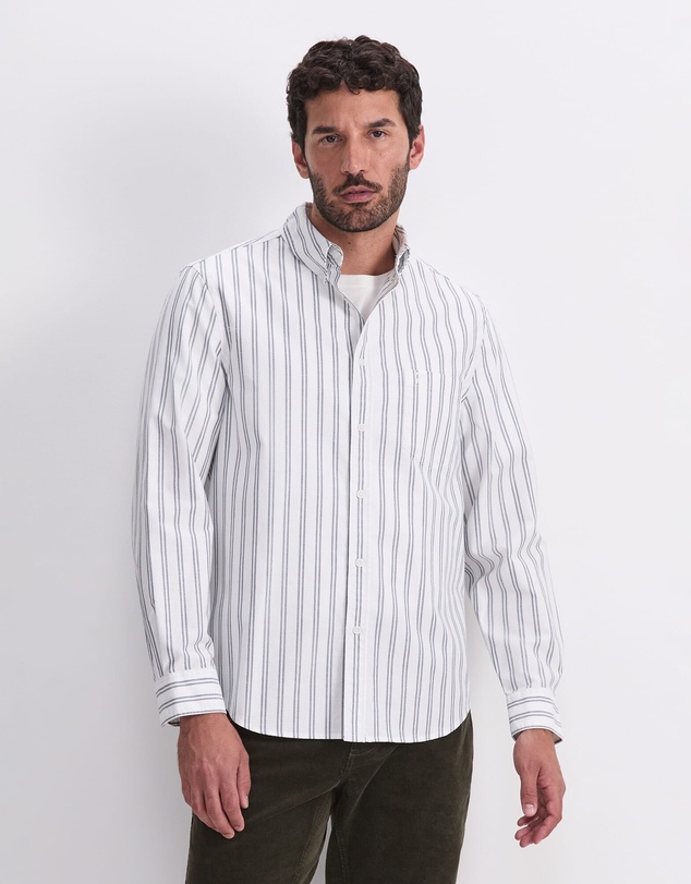 Sportscraft - Oxford Long Sleeve Stripe Shirt