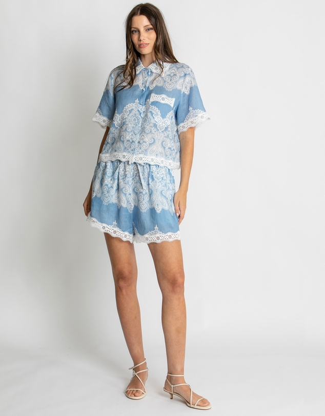 KACHEL - Nivina Lace Trim Shirt