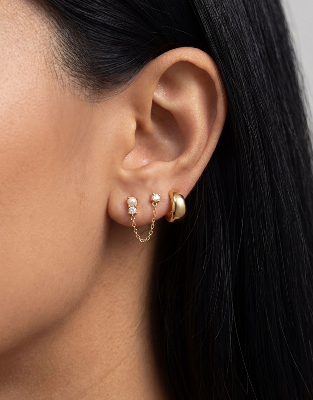 HOUSE OF SLANI - Dainty Gold Sophia Earrings