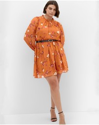 City Chic - Plus sizeMaddie Print Dress - amber