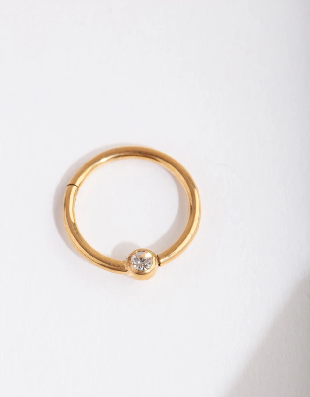 Lovisa - Gold Diamante Belly Clicker Ring