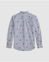 Polo Ralph Lauren - Polo Bear Striped Cotton Poplin Shirt - ICONIC EXCLUSIVE - Teens