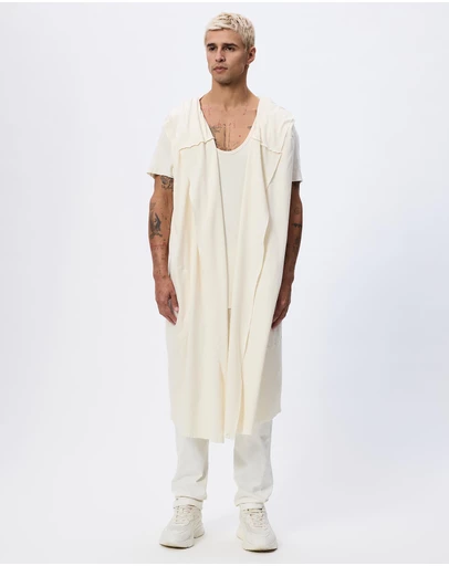 Surrounded By Ghosts - The Natrolite Hooded Rib Knit Sleeveless Cardigan