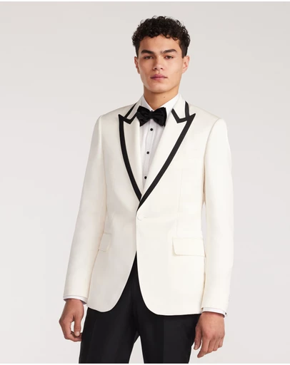 Calibre - Lapel Detail Tuxedo Jacket Ivory