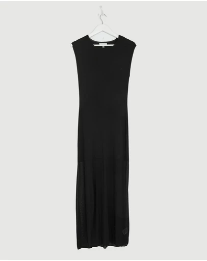 Revibe - Repaired Shona Joy Rohe Cap Sleeve Midi Dress - AU 10