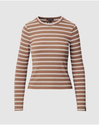 rag & bone - Luca Stripe Rib Long Sleeve Tee