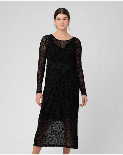 Ripe Maternity - Leo Flocked Nursing Dress