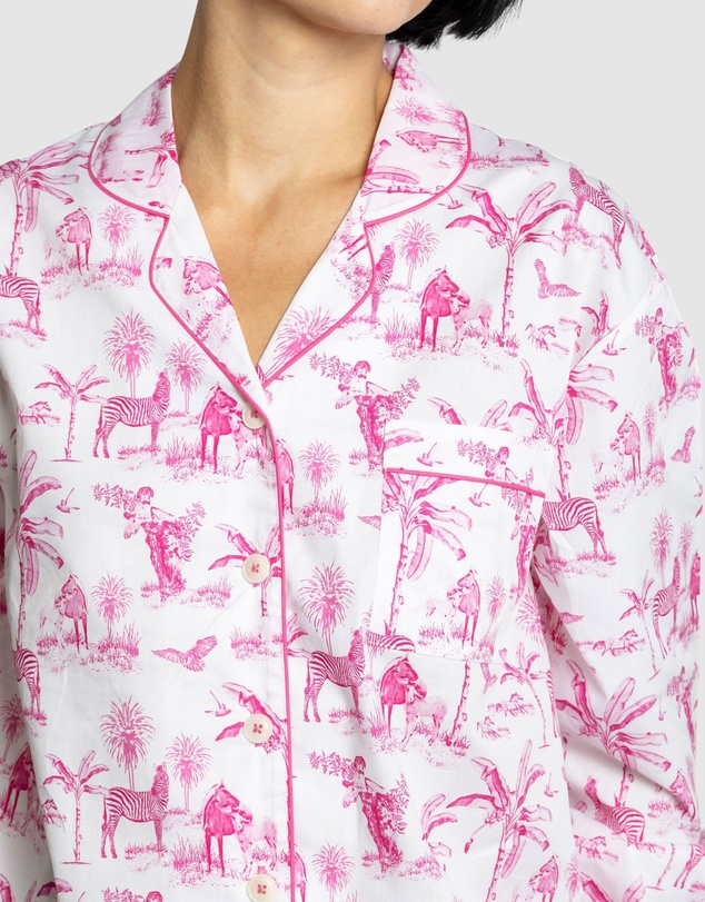 Sant And Abel - Women's Skydog Pink Long PJ Set