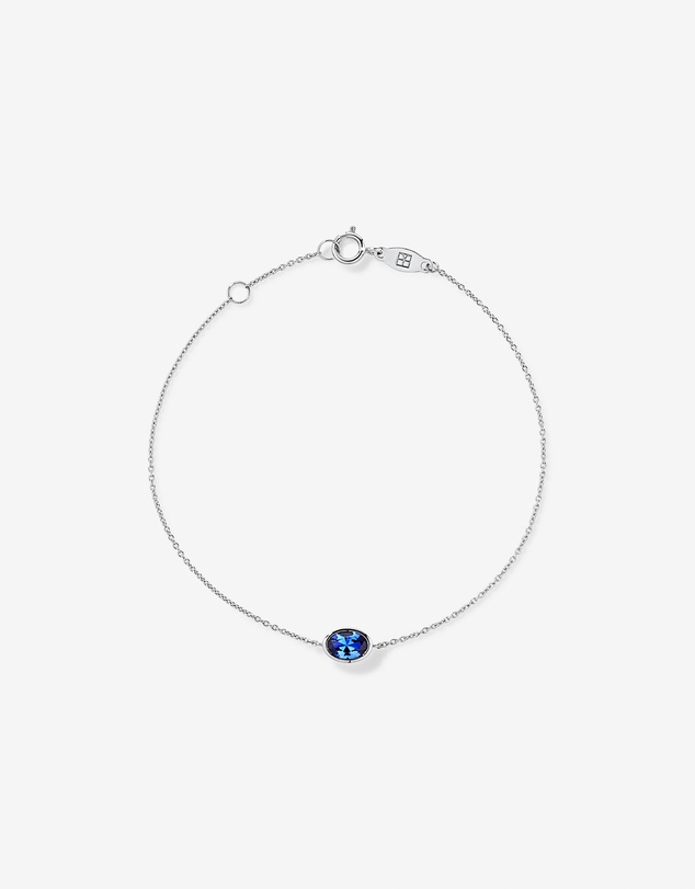 Michael Hill - Created Blue Sapphire Bracelet in 10kt Yellow Gold