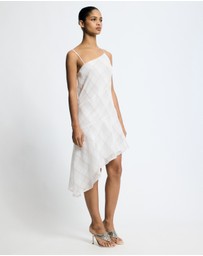 Lover - Venus Sequin Check Asymmetrical Dress