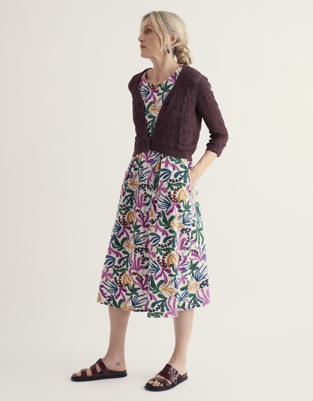 Seasalt - Veronica Short Sleeve Midi Dress in GOTS-Certified Organic Cotton