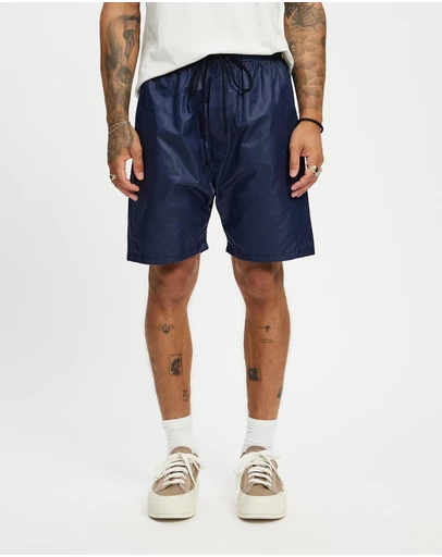 Surrounded By Ghosts - The Obsidian Coated Canvas Drawstring Shorts