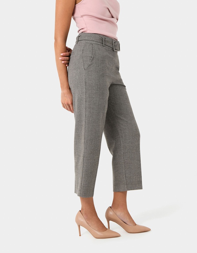 Forcast - Kai Checked Crop Pants