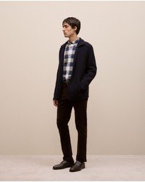 Trenery - Regular Fit Brushed Check Shirt in Marshmallow