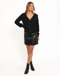 Petal & Pup - Josey Bow Button Cardigan - Black