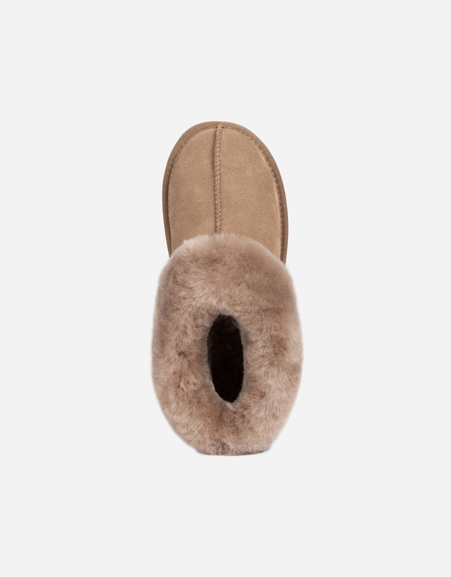 Ozwear Connection Uggs - Ugg Slippers Collar Unisex Premium Sheepskin Slippers Suede
