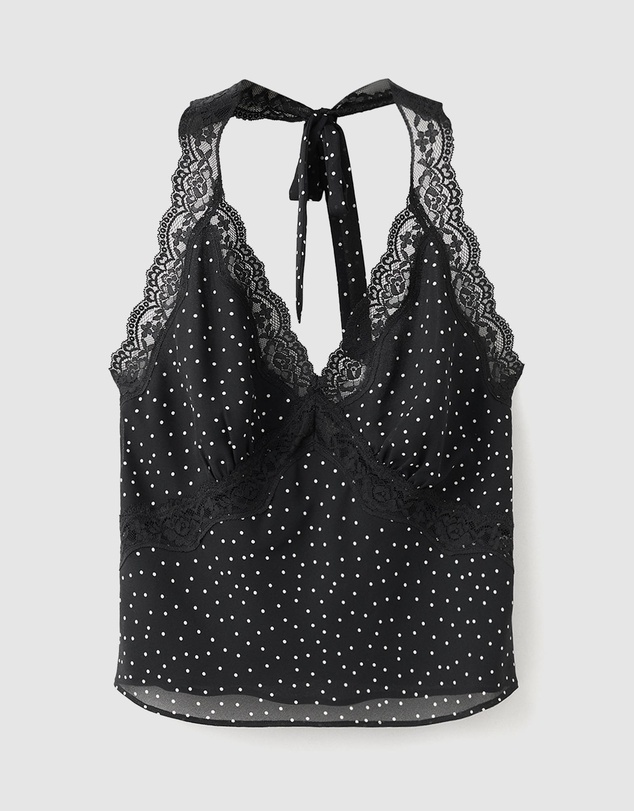 M.N.G - Polka-Dot Crop Top