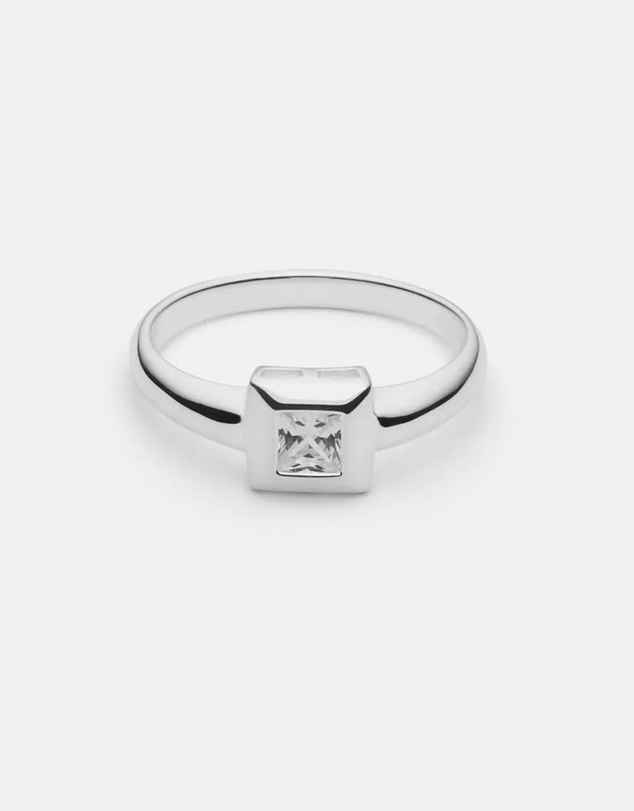 Najo - Halo Silver Cubic Zirconia Ring