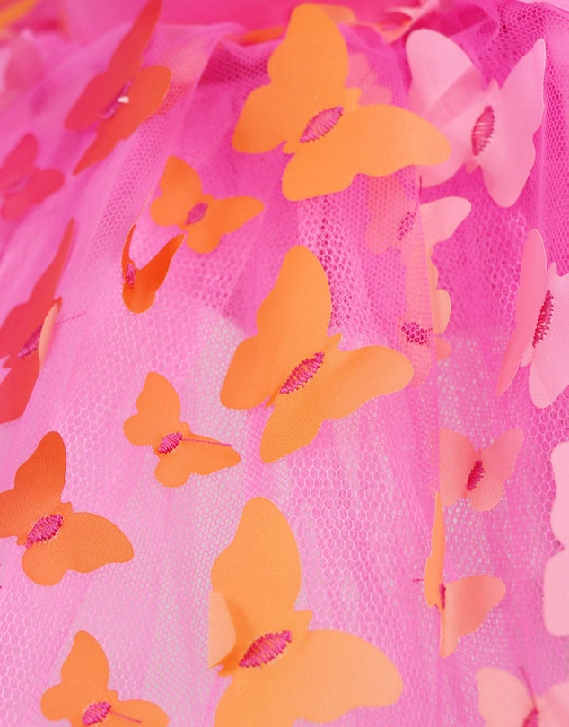 Pink Poppy - Butterfly Hot Pink & Gold Multi-layered Tutu