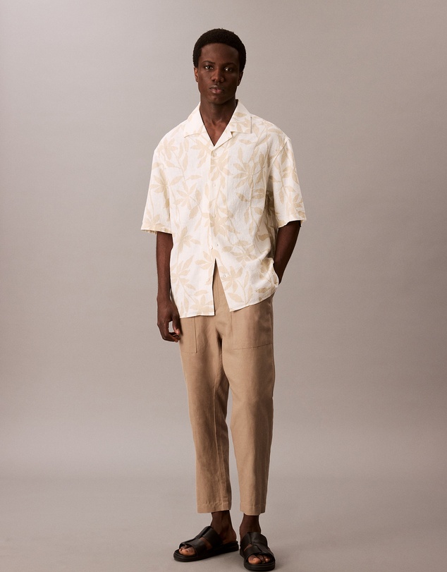 Calvin Klein - Printed Linen Relaxed Shirt