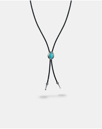 THOMAS SABO - THOMAS SABO Leather Necklace with Turquoise Stone