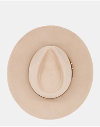 Morgan & Taylor - Dove Wool Fedora in Beige