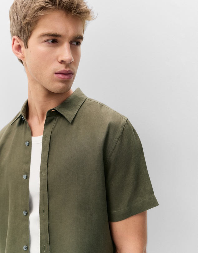 UNISON - Linen S/S Regular Fit Shirt