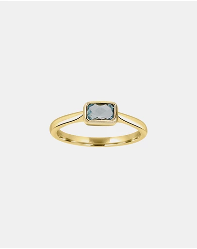 Zoe Olivia - 9K Gold Blue Topaz Ring