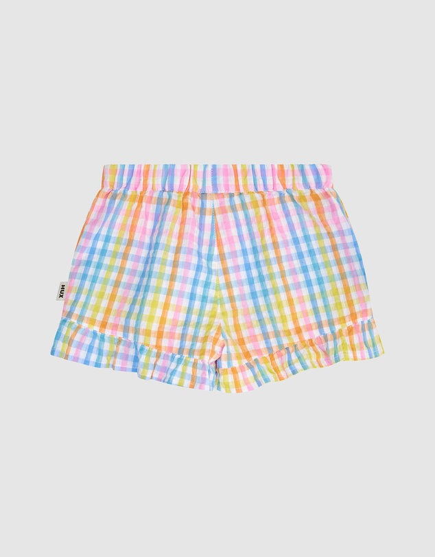 Huxbaby - Rainbow Check Lace Frill Skort - ICONIC EXCLUSIVE - Babies-Kids