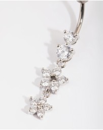 Lovisa - Titanium Floral Belly Bar