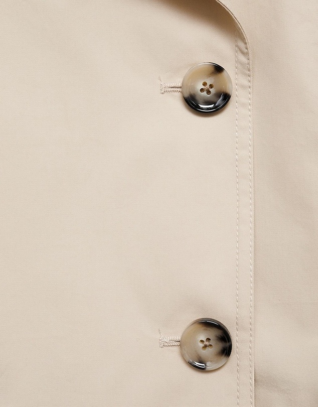 M.N.G - Lipa Double-Breasted Cropped Trench Coat