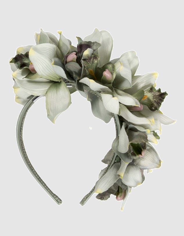 Max Alexander - Large Pistachio Flower Headband Fascinator