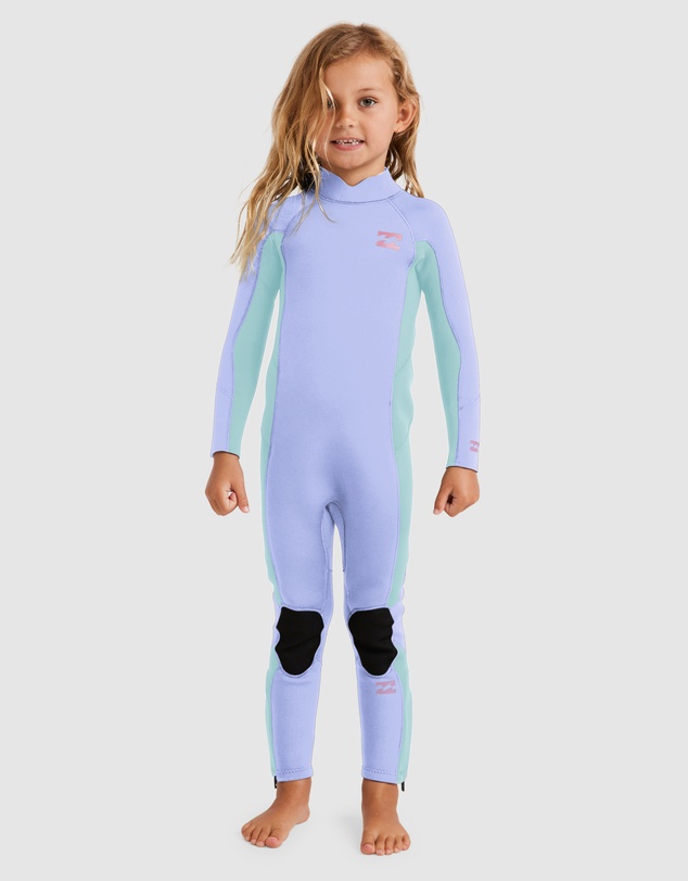 Billabong Kids - Girls 2 to 6 3/2mm Foil Back Zip Wetsuit